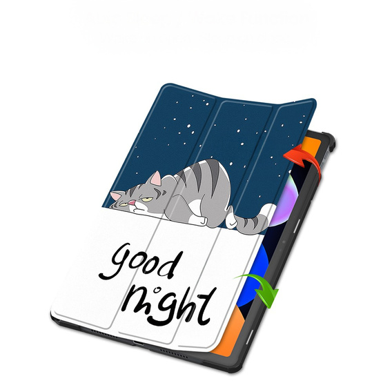 Husă pentru Lenovo Idea Tab 11" 2025 TB336FU TB336ZU, cu funcție de suport, Smartcase, Sleeping Cat