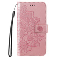 Cu clapetă pentru Xiaomi Redmi 13C / Poco C65, Mandala Flower, roz