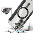 Cu clapetă pentru Samsung Galaxy S25+ Plus, RFID Wallet MagSafe CamShield, negru