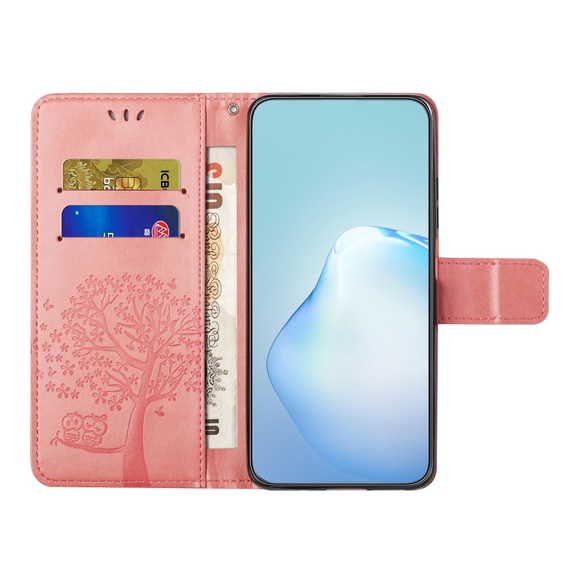 Cu clapetă pentru Motorola Moto G53 / G23 / G13, tree, roz