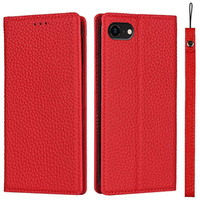 Husă din piele pentru iPhone 7/8/SE 2020/SE 2022, ERBORD Grain Leather, roșu