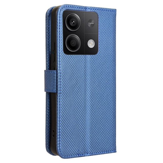 Cu clapetă pentru Xiaomi Redmi Note 13 5G, Wallet Smart Magnet, albastru