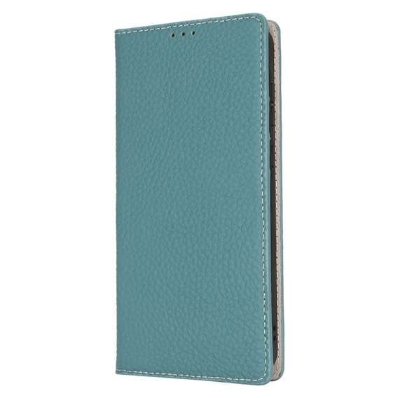 Cu clapetă pentru Samsung Galaxy S25, Litchi Skin Grain, albastru