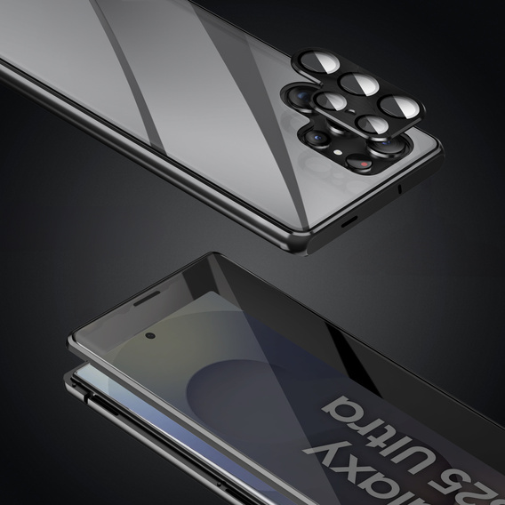 Husă pentru Samsung Galaxy S25 Ultra, Privacy Dual Glass, negru
