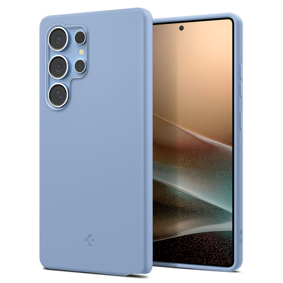 Carcasă Spigen pentru Samsung Galaxy S25 Ultra, Silicone Fit Mag, albastru + sticlă călită