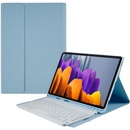 Carcasă + tastatură Galaxy Tab S7+ Plus / S8+ Plus /S7 FE T730 T733, Pen Slot, albastru