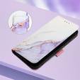 Cu clapetă pentru Xiaomi Redmi Note 13 Pro 4G / Xiaomi Redmi Note 14S / Xiaomi Poco M6 Pro 4G, Wallet, Marble violet