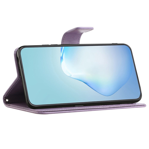 Cu clapetă pentru Motorola Moto E22 / E22i, Wallet, tree i sowy, violet