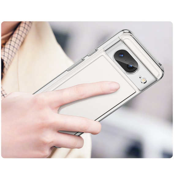 Carcasă pentru Google Pixel 8, Fusion Hybrid, cu protecție pentru camera foto, transparentă