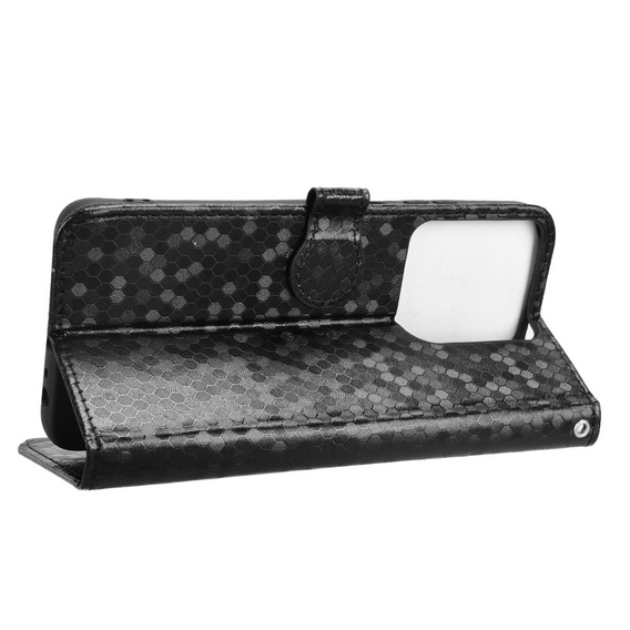 Husa cu clapetă pentru Motorola Moto G86 Power 5G, Wallet Rhombus, negru