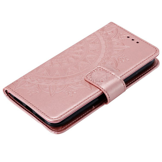 Cu clapetă pentru Motorola Moto G71 5G, Mandala, albastru