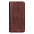 Huse pentru Samsung Galaxy S25 Ultra, Wallet Litchi Leather, maro