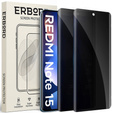 Sticlă temperată ERBORD Anti-Spy pentru protecția vieții private (2 buc.) pentru Xiaomi Redmi Note 15 5G / Poco M8 5G