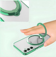 Carcasa magnetică pentru Samsung Galaxy A56, pentru MagSafe, verde + sticlă 9H