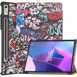 Husă pentru Lenovo Tab P11 Pro Gen 2 TB132FU TB132XU 11.2", cu clapetă, graffiti