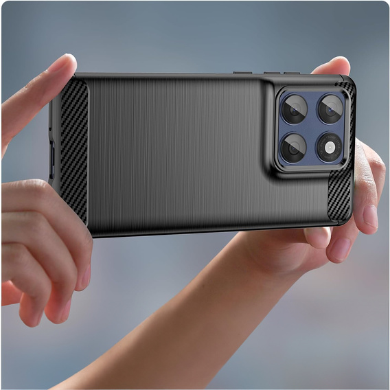 Huse pentru Motorola Edge 60 / 60 Fusion, Carbon, negru