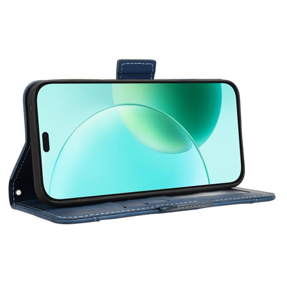 Cu clapetă pentru Honor 400 Lite, Card Slot, albastru închis