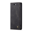 Husa CASEME pentru iPhone 7/8/SE 2020/SE 2022, Leather Wallet Case, negru