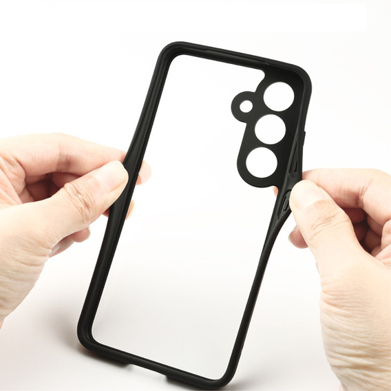 Carcasă pentru Samsung Galaxy S24+ Plus, Fusion Hybrid, cu protecție pentru camera foto, transparent / negru