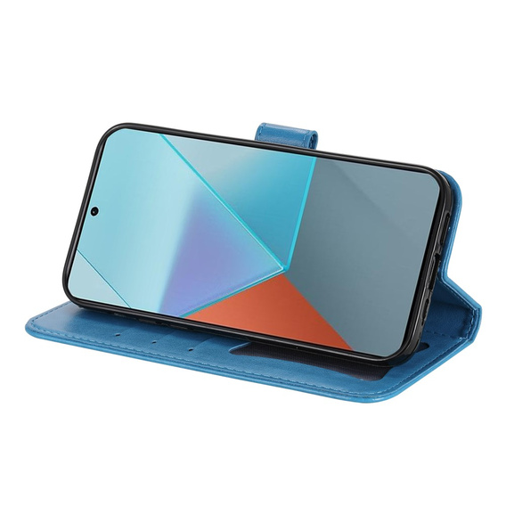 Cu clapetă pentru Xiaomi Redmi Note 13 Pro 5G, Mandala, albastru