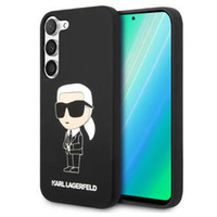 Karl Lagerfeld Huse pentru Samsung Galaxy S23, Silicone Ikonik, negru