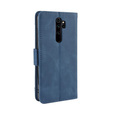Cu clapetă pentru Xiaomi Redmi Note 8 Pro, Card Slot, albastru închis