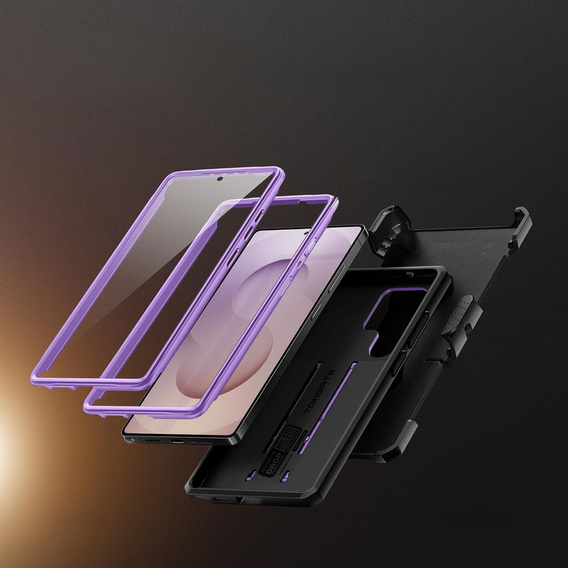 Carcasă robustă pentru Samsung Galaxy S25 Ultra – Tongate MECH Series Clip, negru