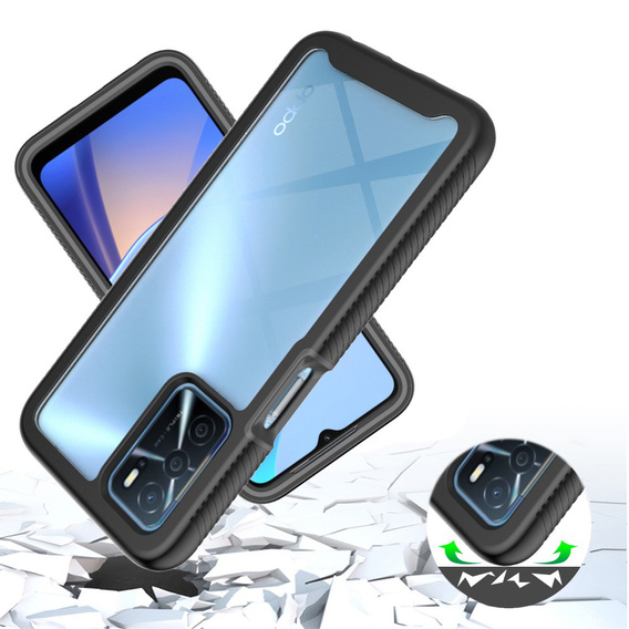 Carcasă pentru Oppo A16 / A16s / A54s, Shockproof, cu folie, albastru