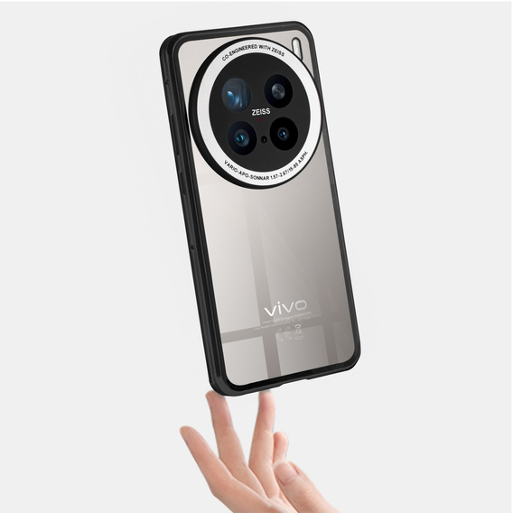 Husa pentru Vivo X200 Pro 5G, Magnetic Dual Glass, negru