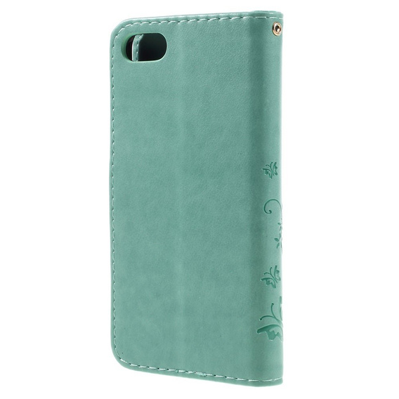 Cu clapetă pentru iPhone 7/8/SE 2020/SE 2022, Butterfly, verde