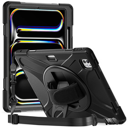 Husa blindată pentru Apple iPad Pro 13" 7 gen. 2024 (A2925, carcasă de protecție 360 cu slot pentru stylus, negru