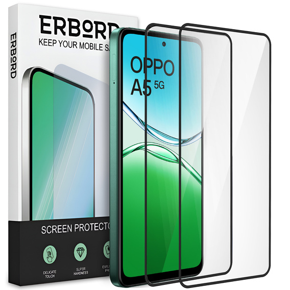 2x sticlă călită pentru Samsung Galaxy A15 4G / A15 5G / M15, ERBORD 3D pentru întregul display