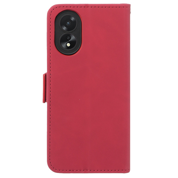 Cu clapetă pentru Oppo A38 4G / Oppo A18 4G, Card Slot, roșu