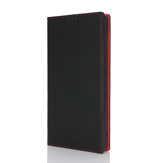 Cu clapetă pentru Samsung Galaxy S25 Ultra, Litchi Skin Grain, negru