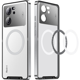 Carcasă de protecție pentru camera foto pentru Xiaomi 13T / 13T Pro, CamShield MagSafe, transparent / argintiu