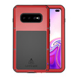 Love Mei Huse pentru Samsung Galaxy S10+ Plus, armored with glass, roșu