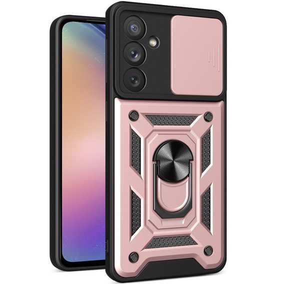 Husă blindată pentru Samsung Galaxy A54 5G, CamShield Slide, roz