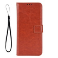 Cu clapetă pentru Infinix Hot 30, Crazy Horse Wallet, maro