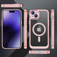 Husă pentru iPhone 15, ERBORD Impact Guard, MagSafe, roz