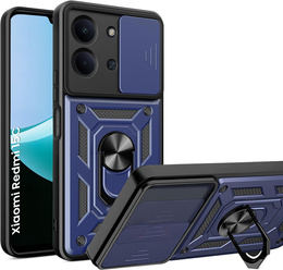 Carcasă blindată pentru Xiaomi Redmi 15C 4G/LTE, CamShield Slide, albastru