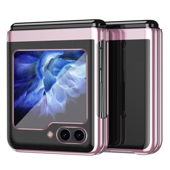 Husă pentru Samsung Galaxy Z Flip7 FE / Z Flip6, PC Case, transparent / roz