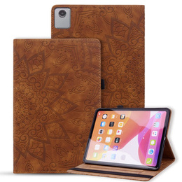 Husă cu clapetă pentru Lenovo Tab M11, flower, maro