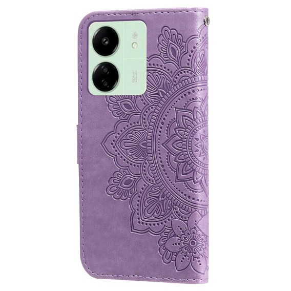 Cu clapetă pentru Xiaomi Redmi 13C / Poco C65, Mandala Flower, violet