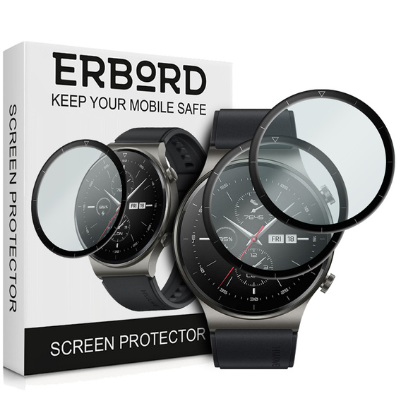 2x ERBORD Hybrid Glass pentru Huawei Watch GT 2 Pro