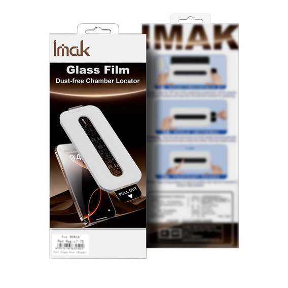 Sticlă temperată IMAK cu cadru de poziționare pentru Xiaomi 17 Pro Max, negru