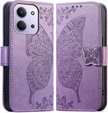 Cu clapetă pentru Xiaomi Redmi 15C 4G/LTE, Butterfly, violet