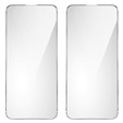 2x sticlă călită pentru iPhone 15 Plus, ERBORD 9H Hard Glass pe ecran