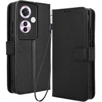 Cu clapetă pentru Oppo Reno 11F 5G, Wallet Smart Magnet, negru