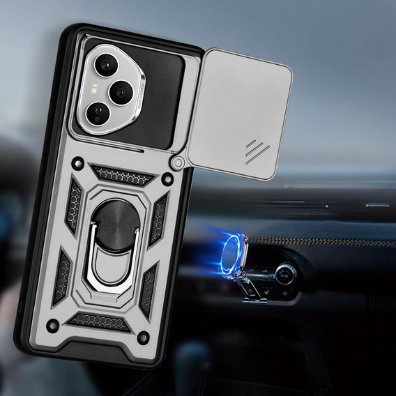 Husă blindată pentru Honor 400 Pro 5G, CamShield Slide, de argint
