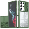 Huse pentru Samsung Galaxy S22 Ultra, Slide Camera, verde